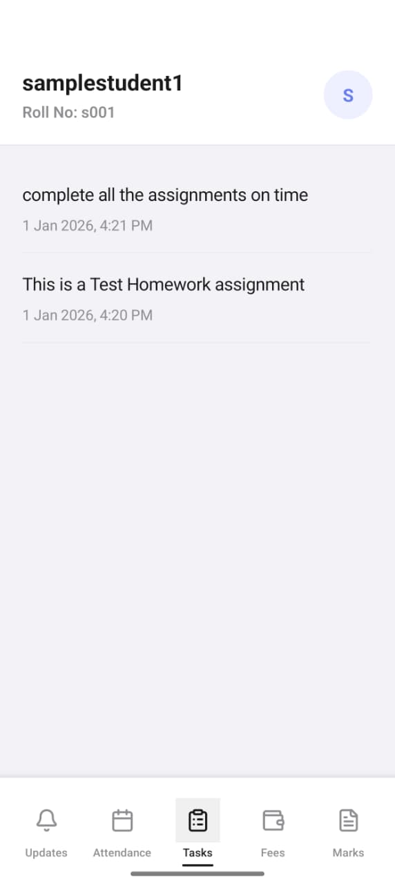 Parent Tasks Mobile App